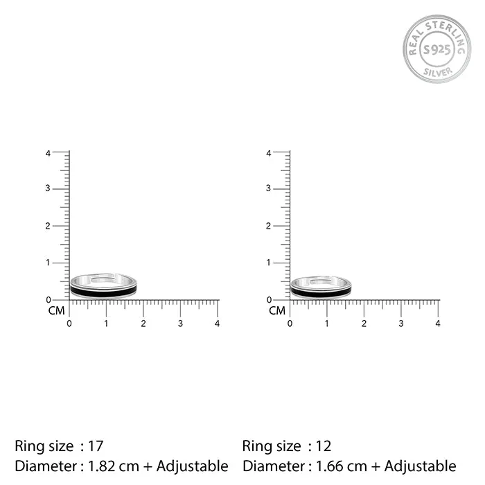 Silver Destined Pair Couple Bands Giva