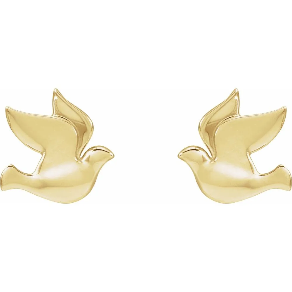 Silver Dove Earrings