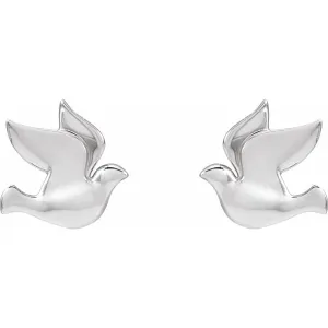 Silver Dove Earrings