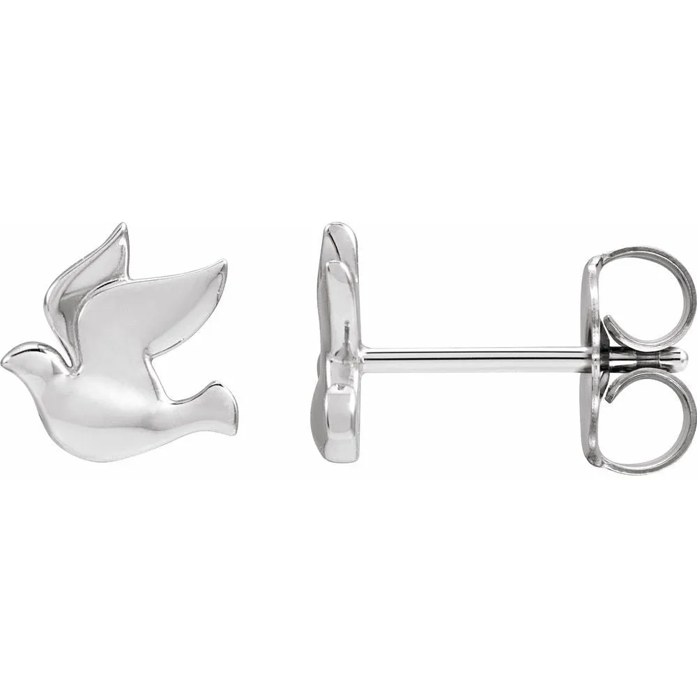 Silver Dove Earrings