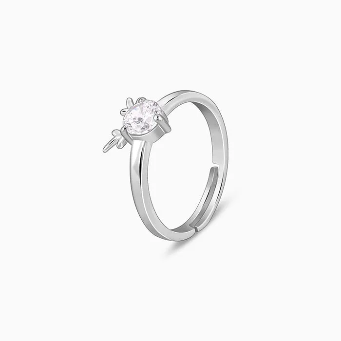 Silver Fawn Heart Ring Giva