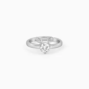 Silver Fawn Heart Ring Giva