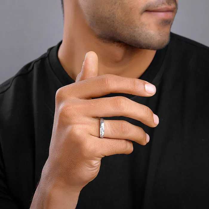 Silver Fibonacci Flow Ring For Him Giva