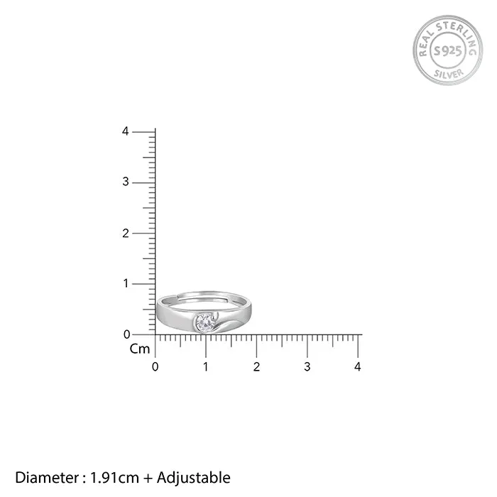 Silver Fibonacci Flow Ring For Him Giva