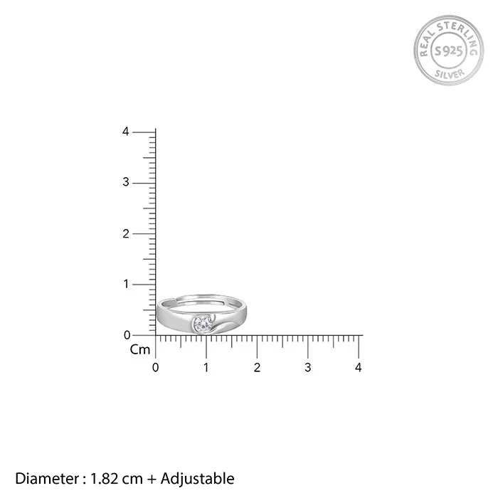 Silver Fibonacci Flow Ring For Him Giva