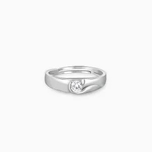 Silver Fibonacci Flow Ring For Him Giva