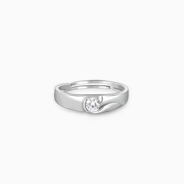 Silver Fibonacci Flow Ring For Him Giva