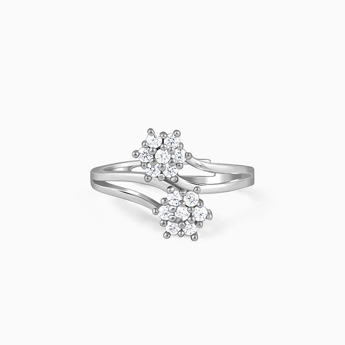 Silver Floral Memory Ring Giva