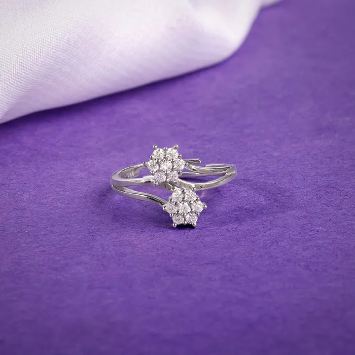 Silver Floral Memory Ring Giva