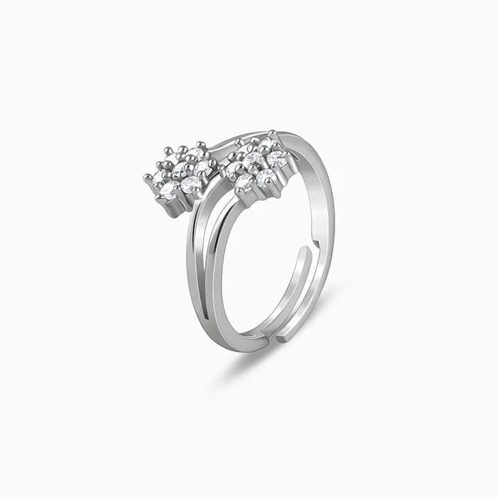 Silver Floral Memory Ring Giva