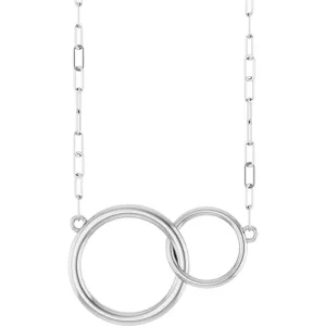 Silver Interlocking Circle Necklace