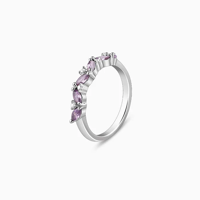 Silver Lueur Leaf Ring Giva