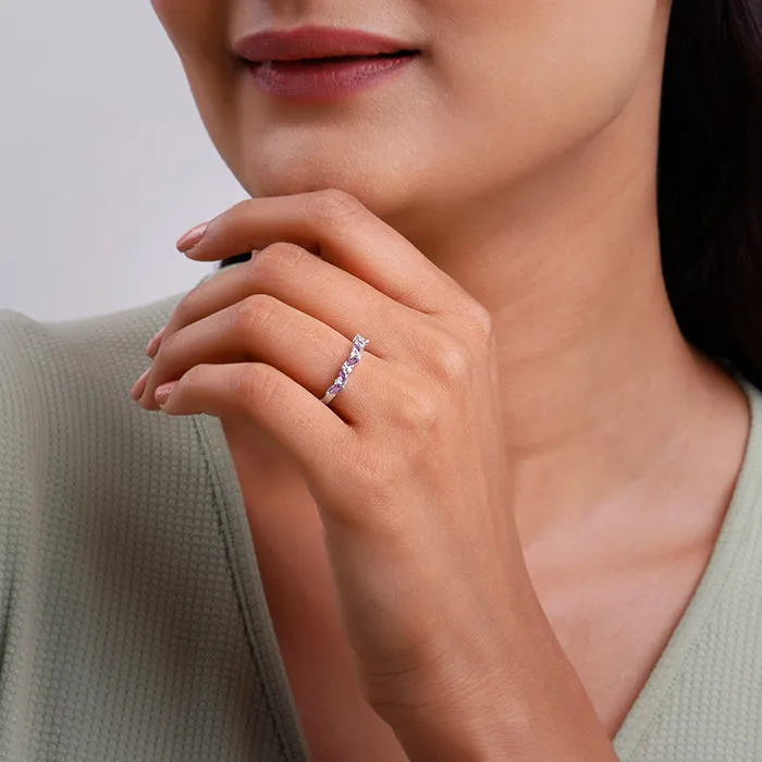 Silver Lueur Leaf Ring Giva
