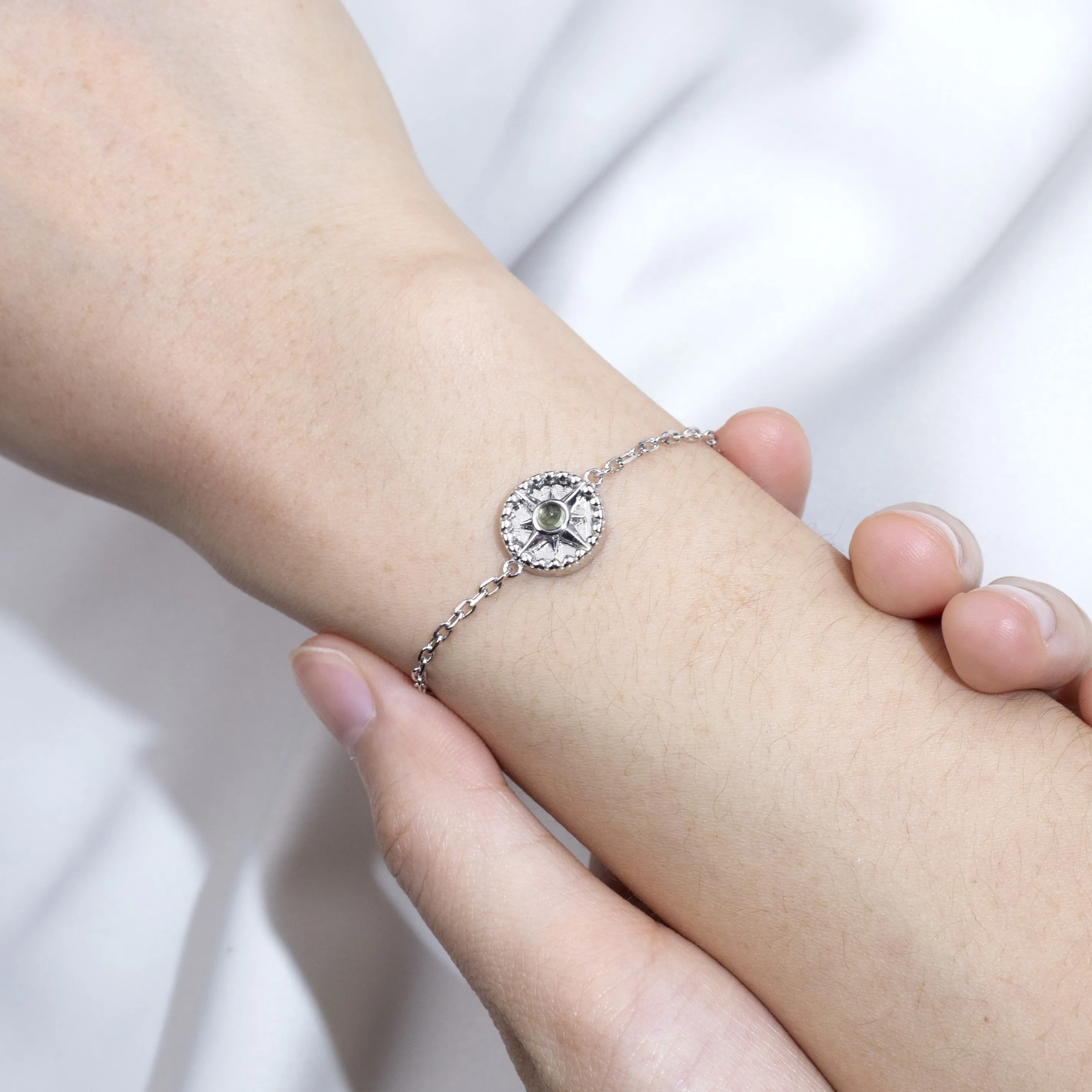 Silver Meteorite Orbit Bracelet