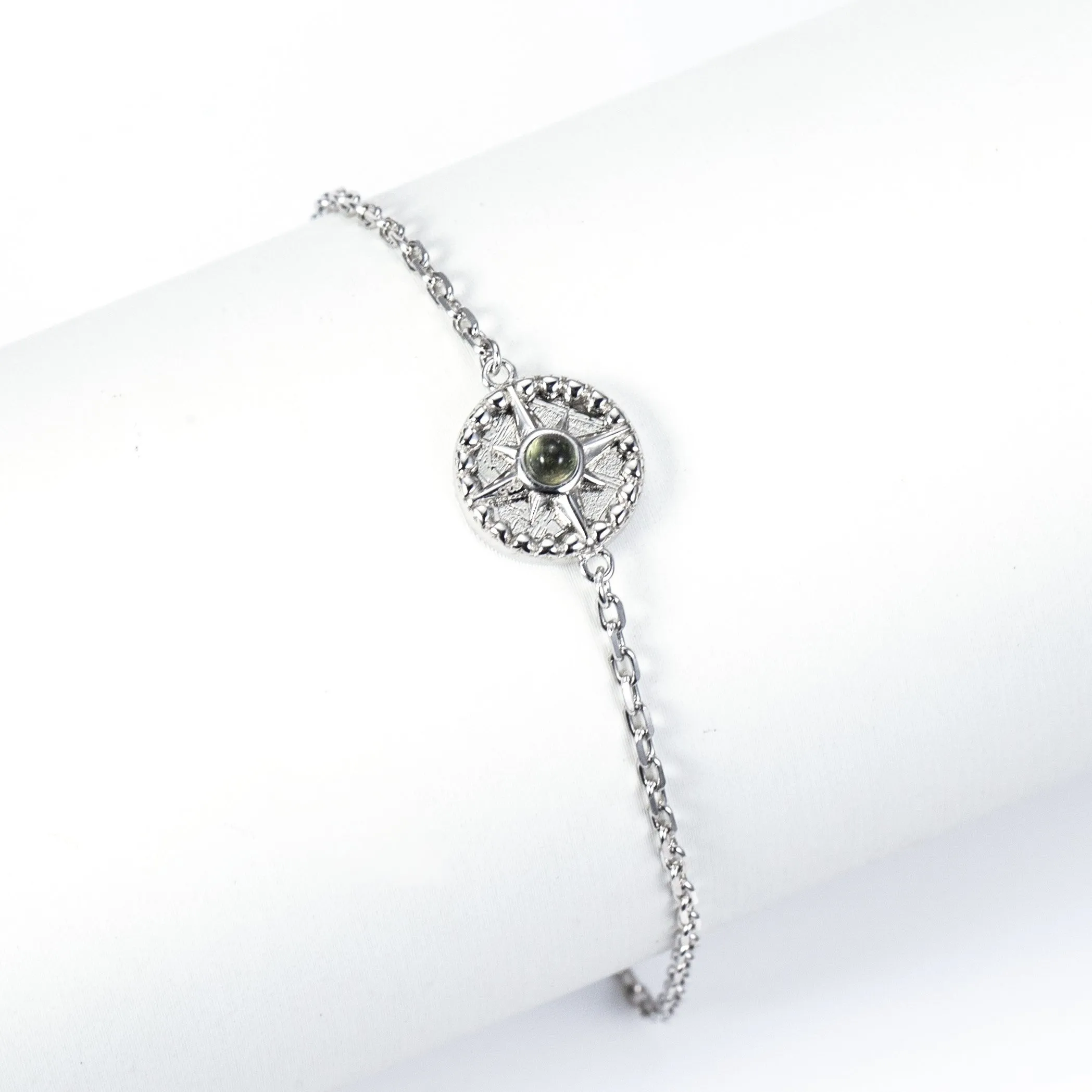 Silver Meteorite Orbit Bracelet