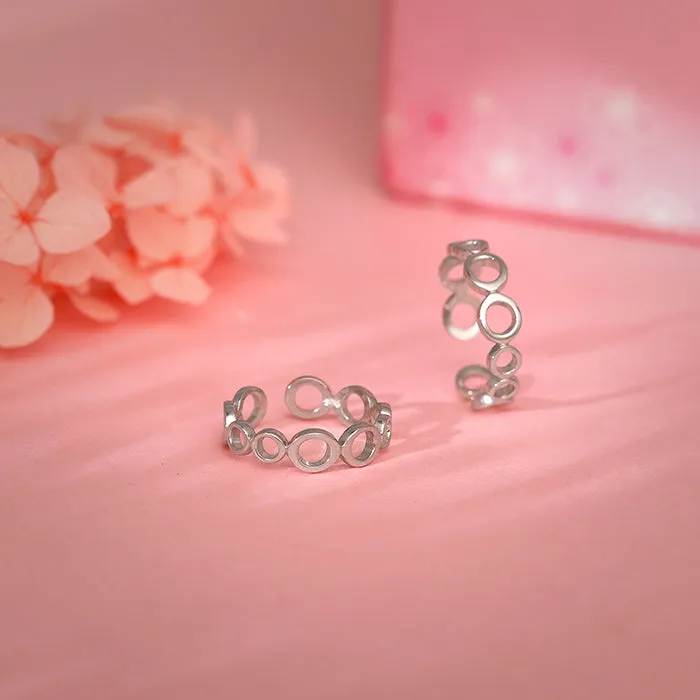 Silver Mystic Circles Toe Rings Giva