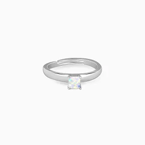 Silver Opal Square Ring Giva