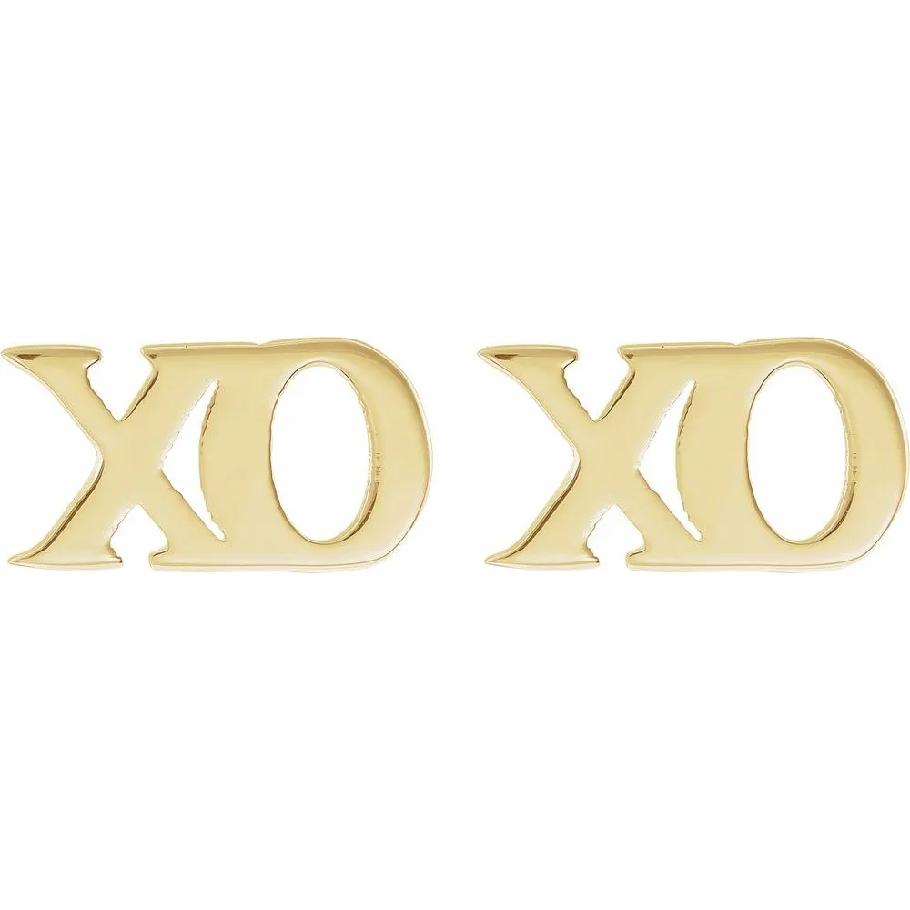Silver Petite XO Stud Earrings