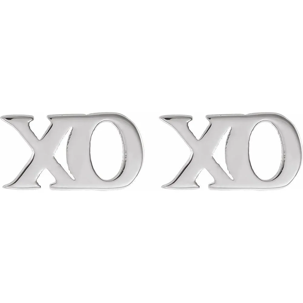 Silver Petite XO Stud Earrings