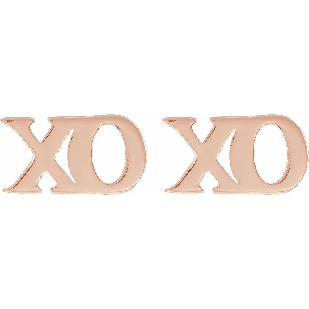 Silver Petite XO Stud Earrings
