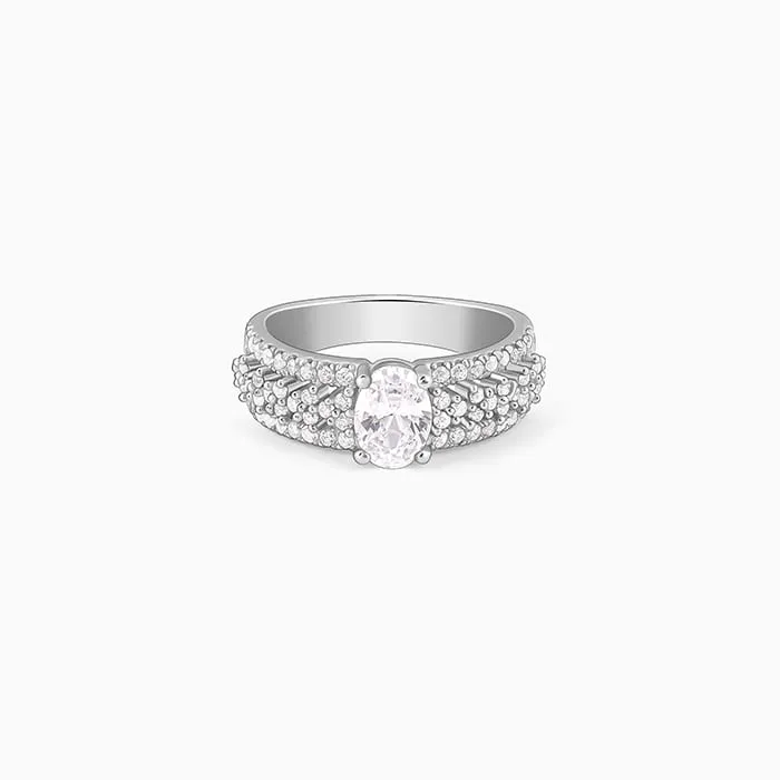 Silver Queen of Hearts Ring Giva