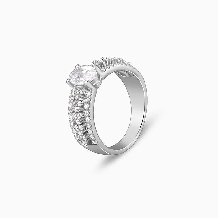 Silver Queen of Hearts Ring Giva