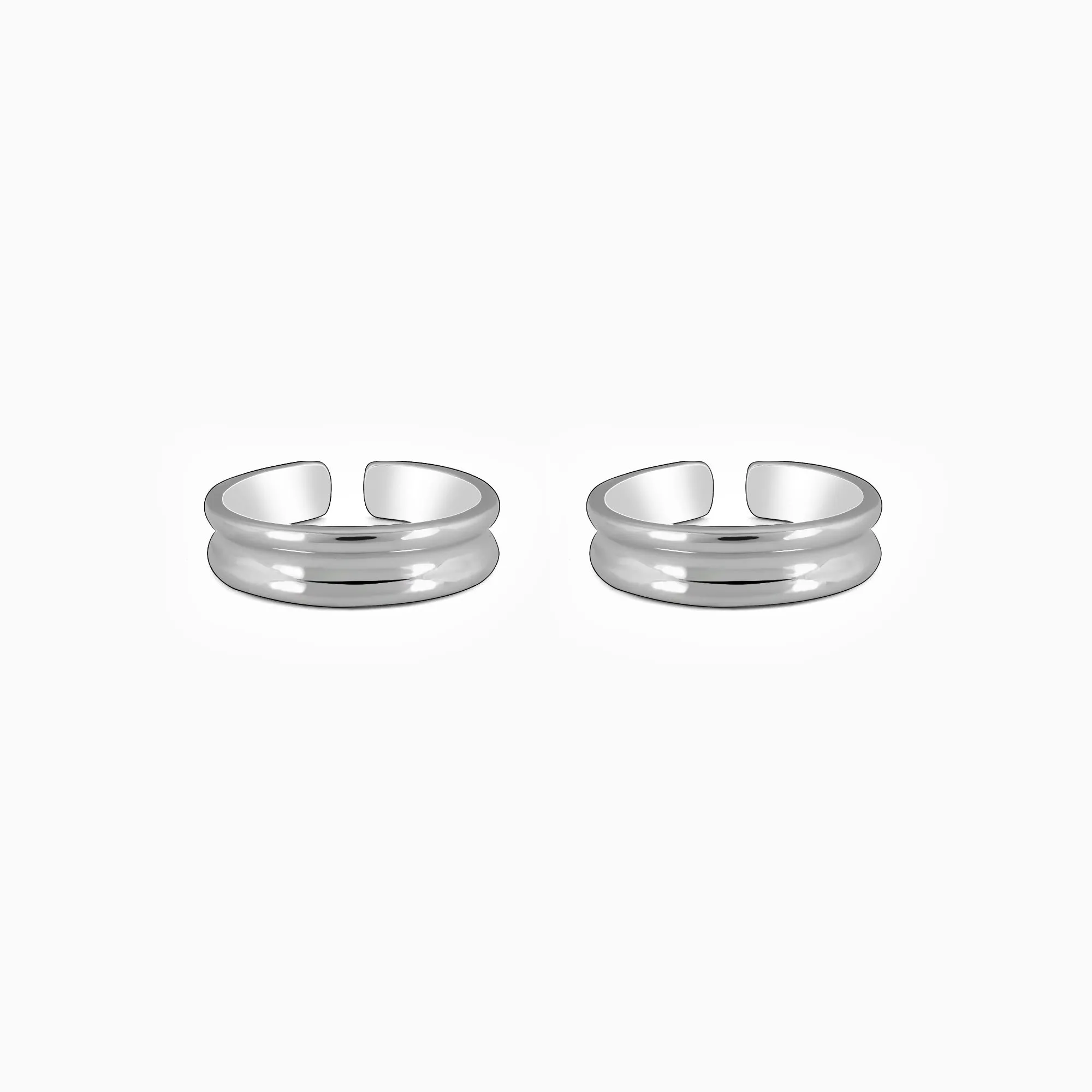 Silver Radiance Wrap Toe Rings Giva