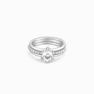 Silver Radiant 2-in-1 Detachable Rings Giva