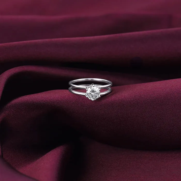 Silver Radiant 2-in-1 Detachable Rings Giva
