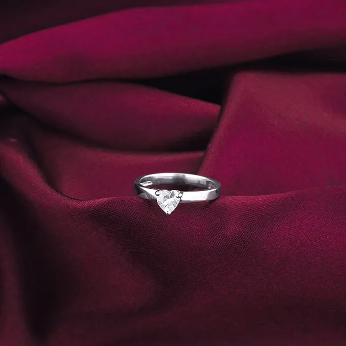 Silver Radiant Heart 2-in-1 Rings Giva