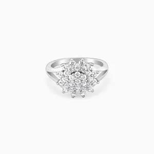 Silver Shiny Cluster Ring Giva