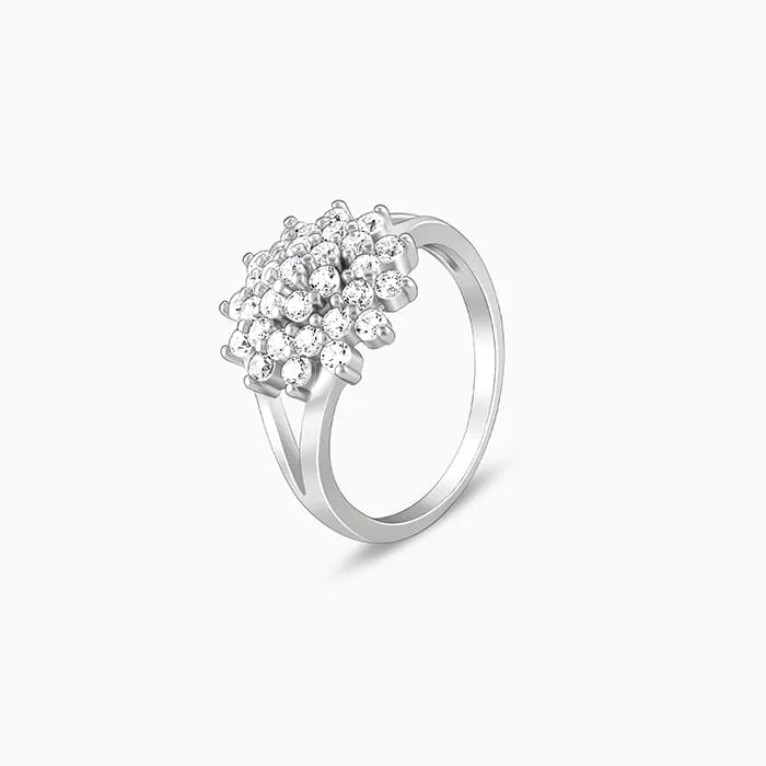 Silver Shiny Cluster Ring Giva