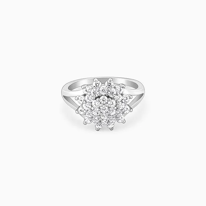 Silver Shiny Cluster Ring Giva