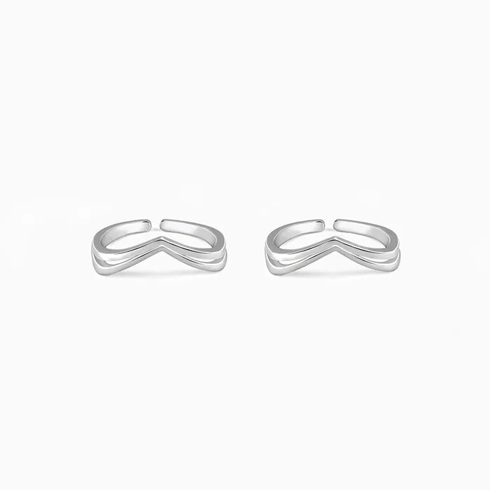 Silver Vintage Love Toe Rings Giva