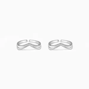 Silver Vintage Love Toe Rings Giva