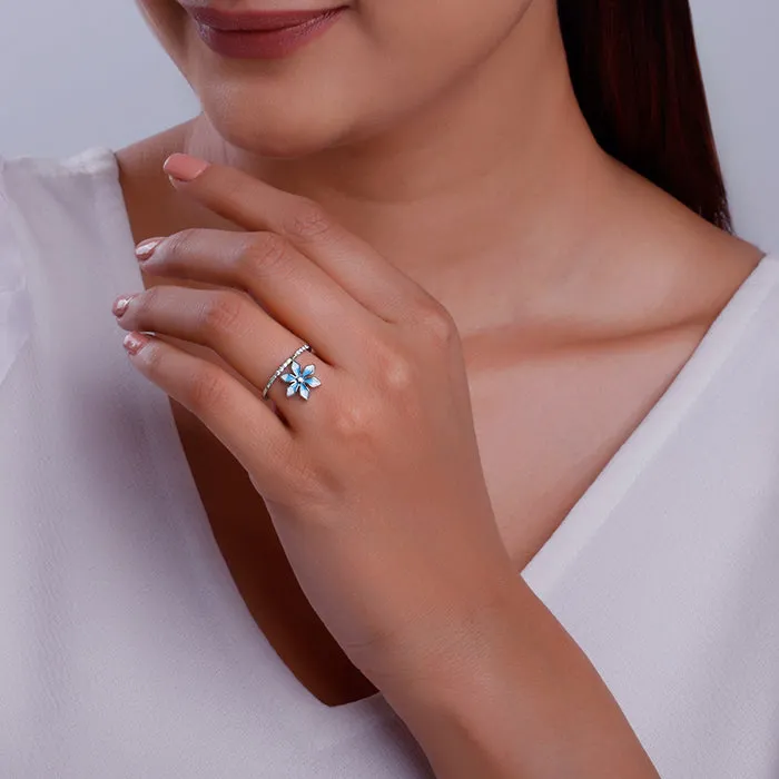 Silver White Musli Flip Ring Giva