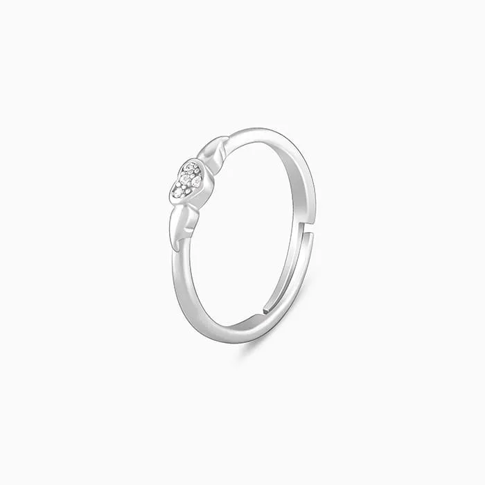 Silver Winged Heart Ring Giva