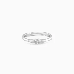 Silver Winged Heart Ring Giva