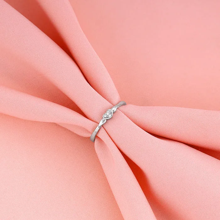 Silver Winged Heart Ring Giva