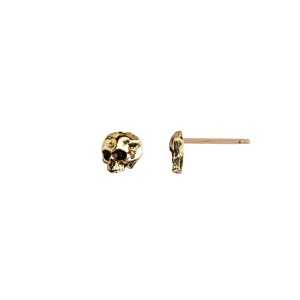 Skull 14K Gold Symbol Stud