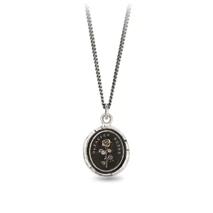 Slow Down 14K Gold on Silver Talisman