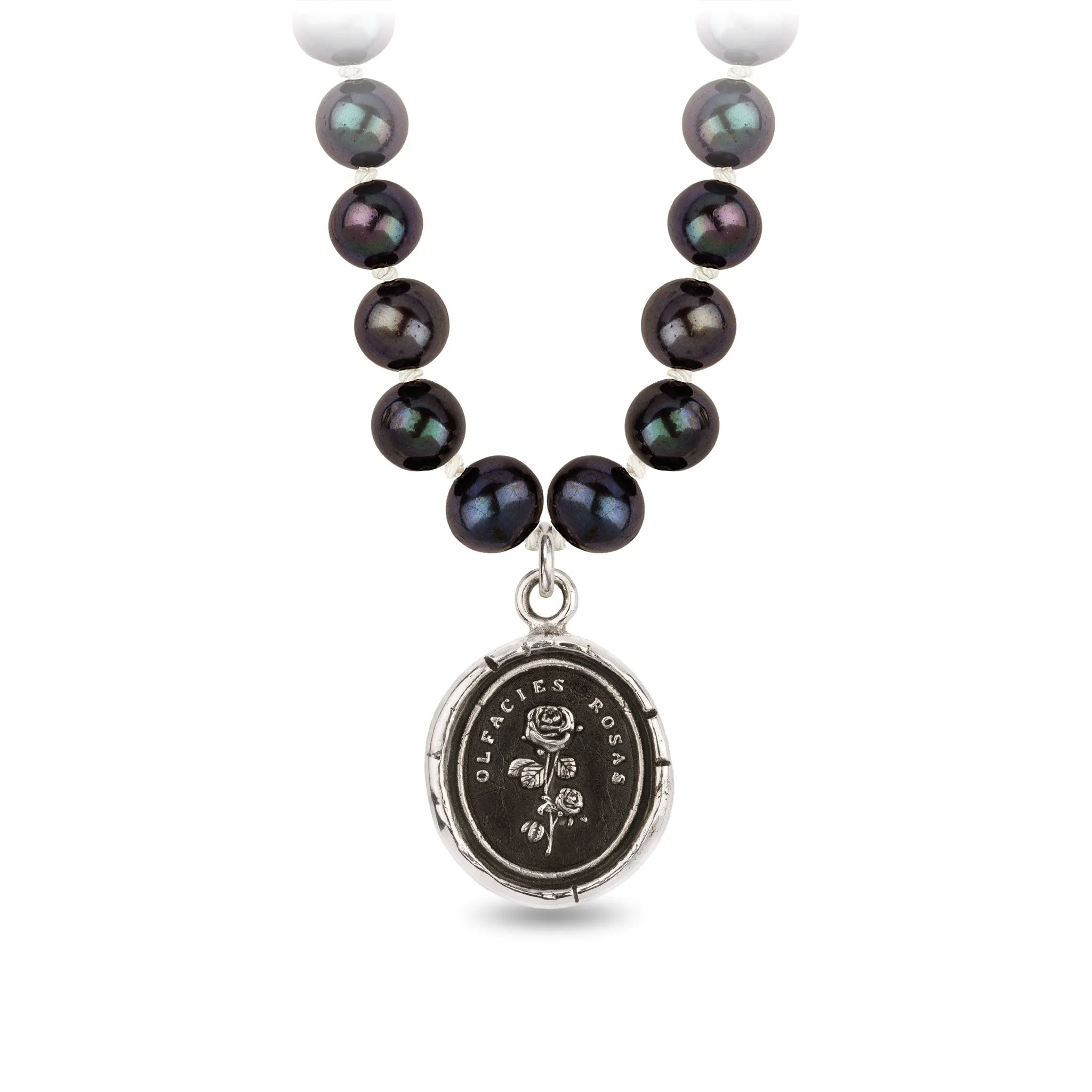 Slow Down Freshwater Pearl Necklace - Peacock Black