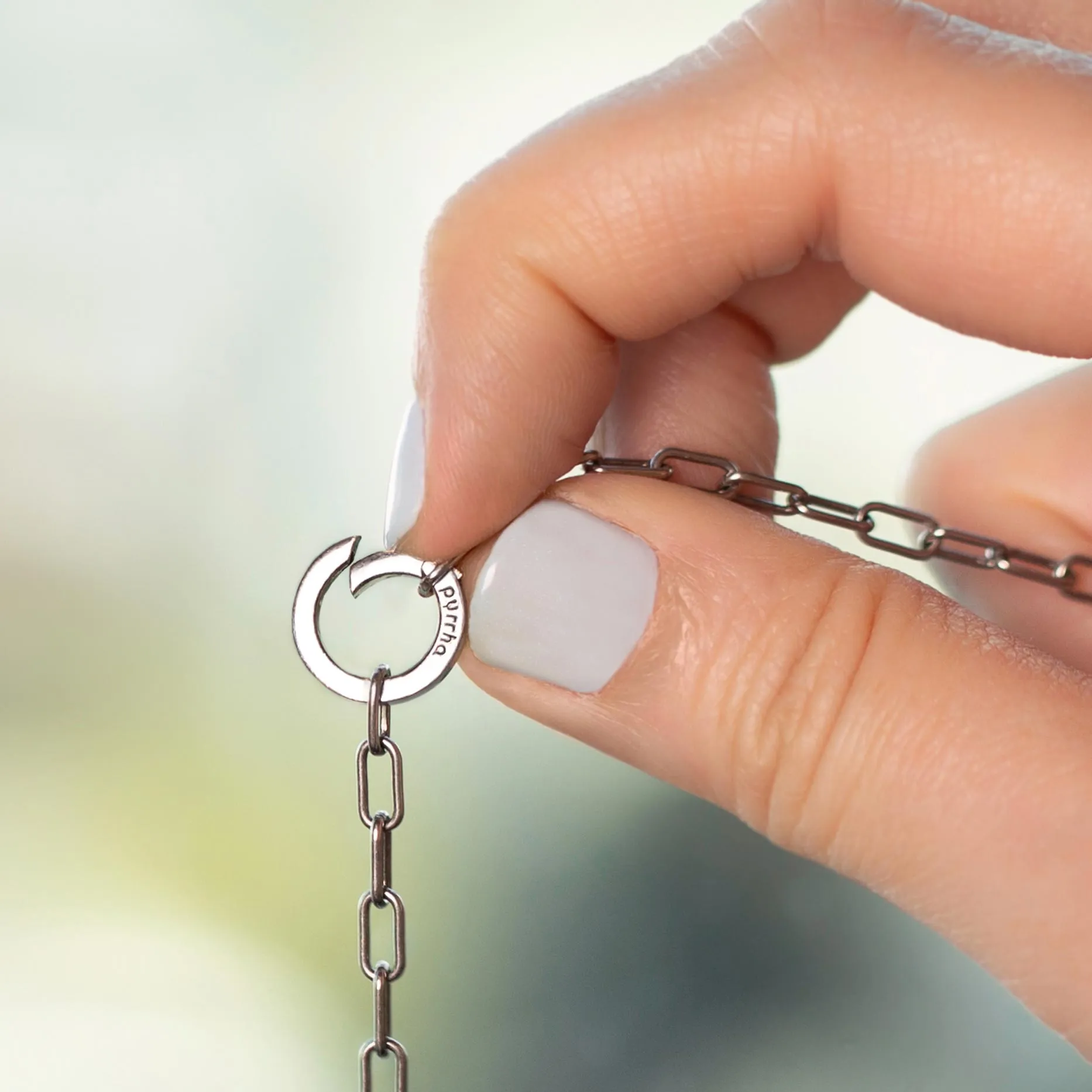 Small Paperclip Chain with Talisman Clip