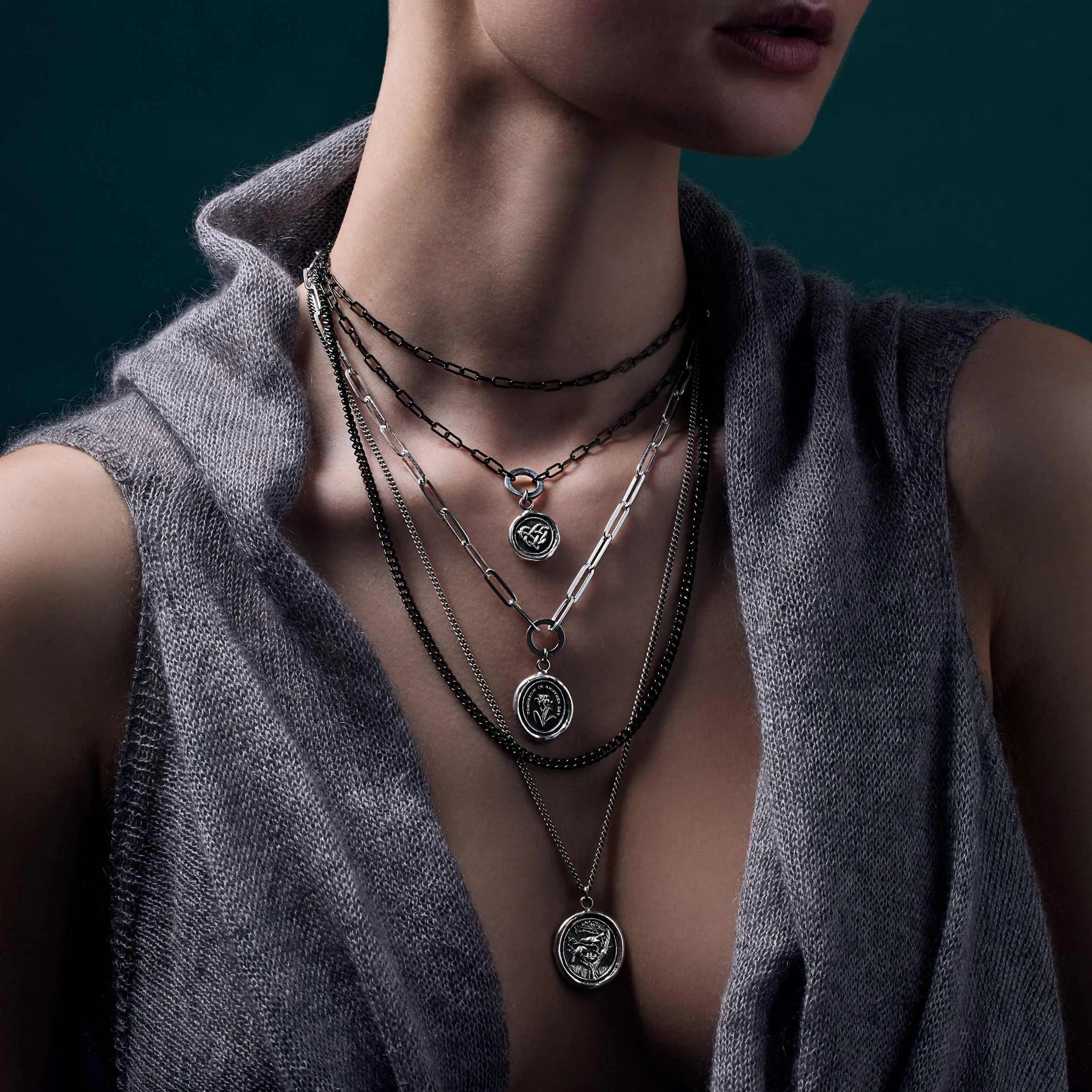 Small Paperclip Chain with Talisman Clip
