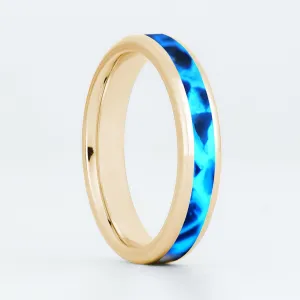 Solid Gold Custom Glowstone Stackable Ring