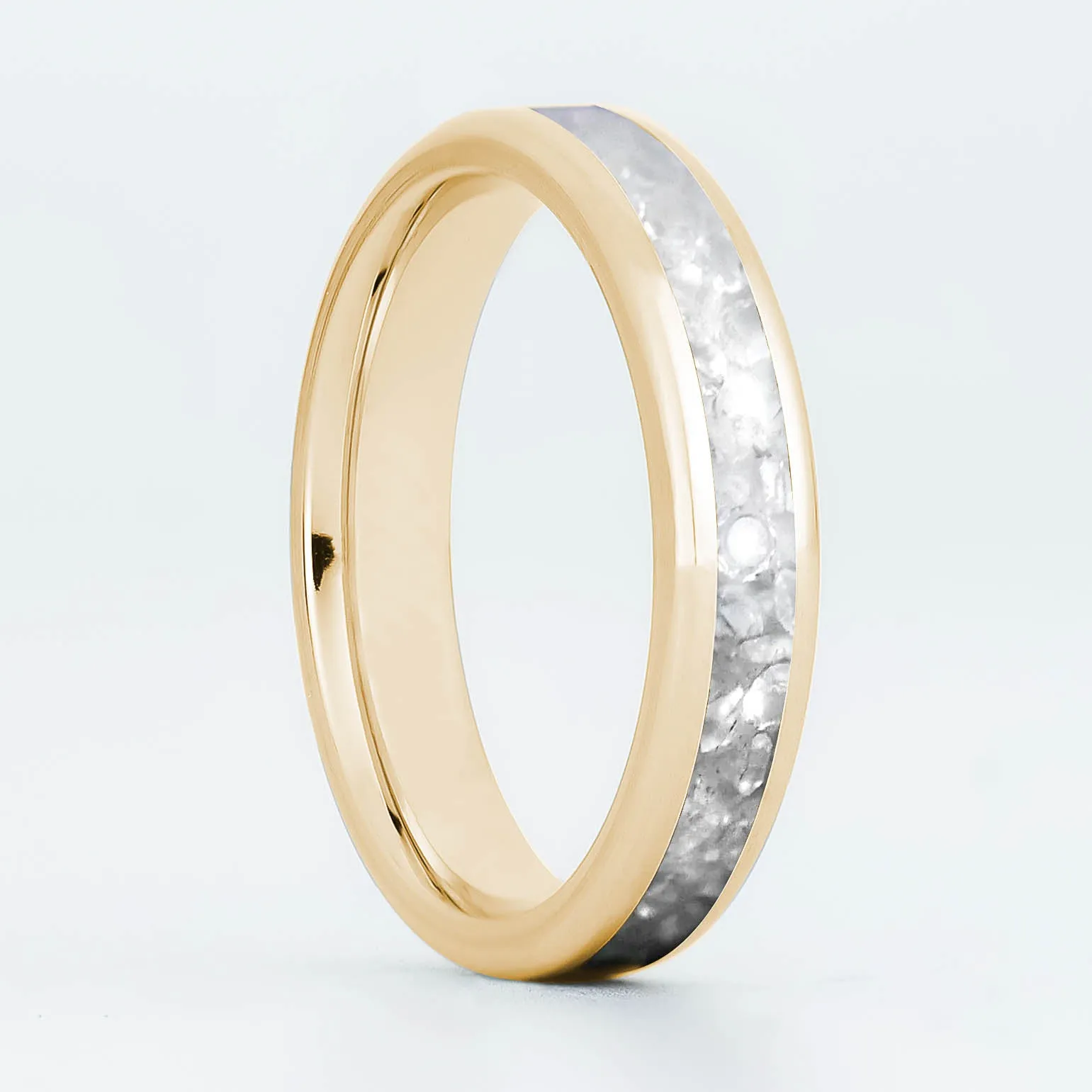 Solid Gold Diamond Glowstone Stackable Ring