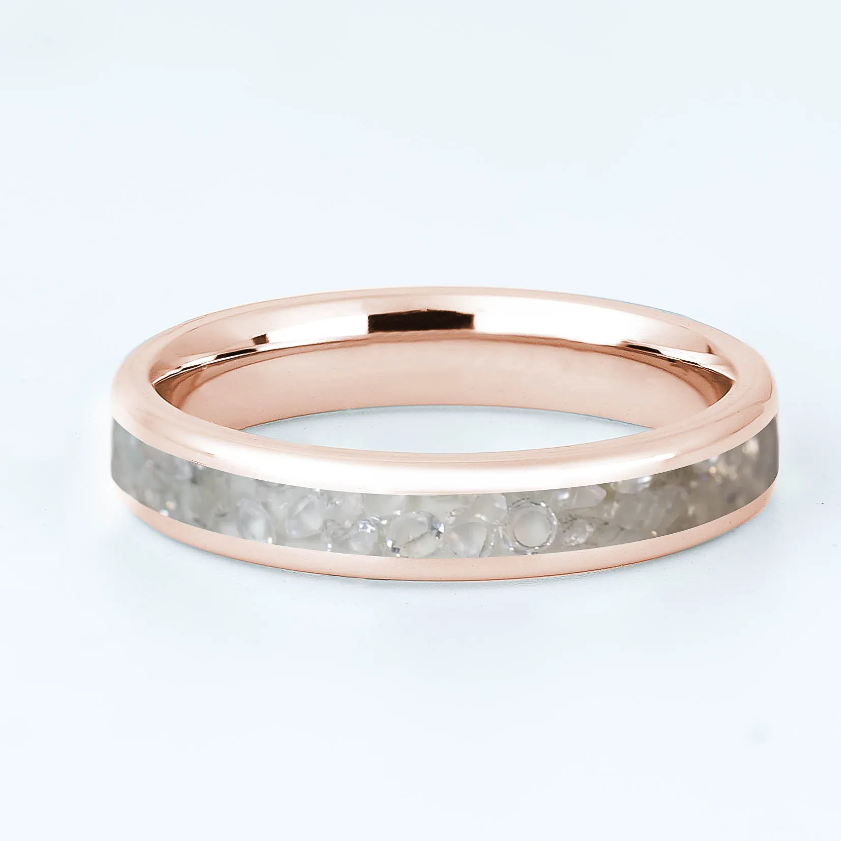 Solid Gold Diamond Glowstone Stackable Ring