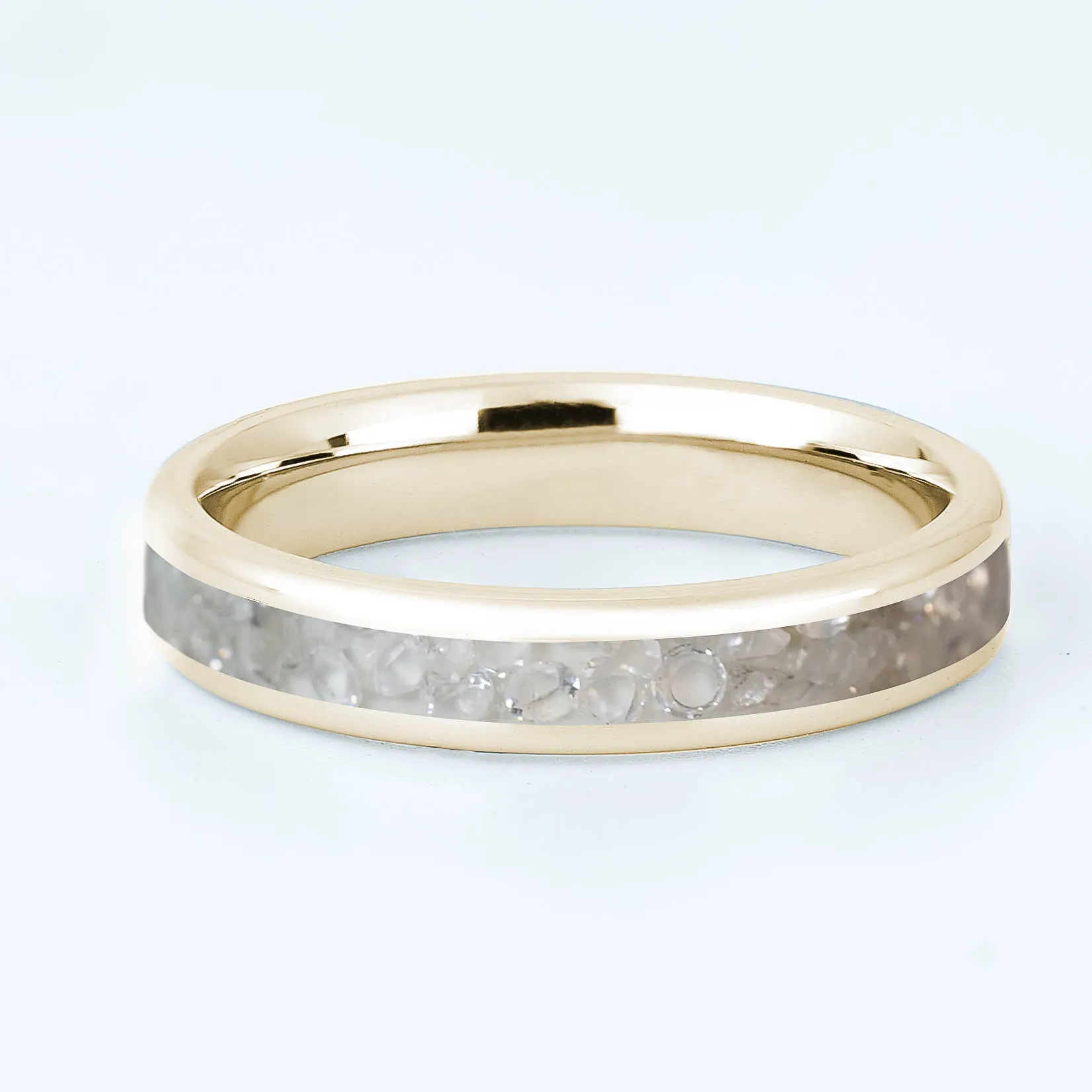Solid Gold Diamond Glowstone Stackable Ring