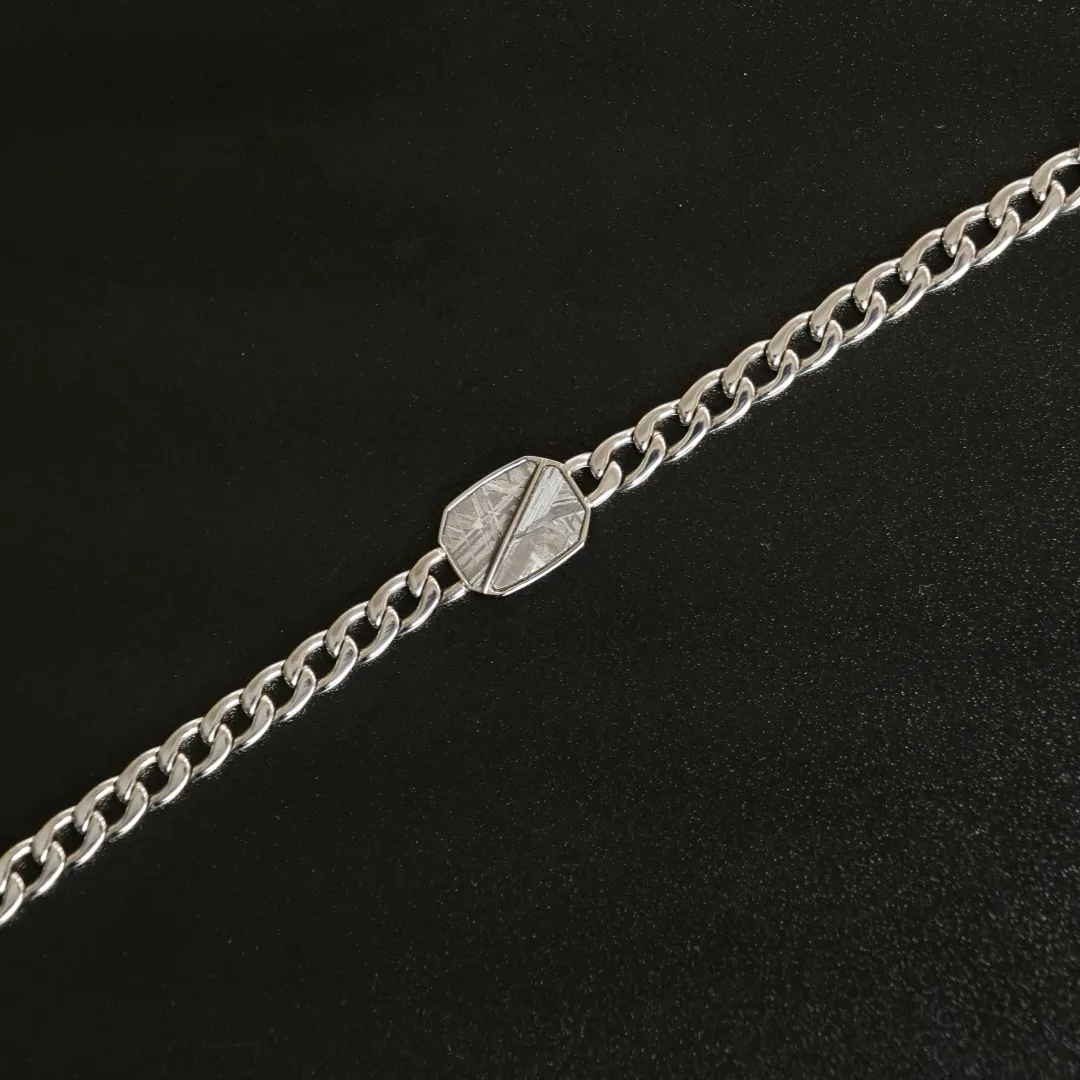 Split Meteorite Cuban Bracelet