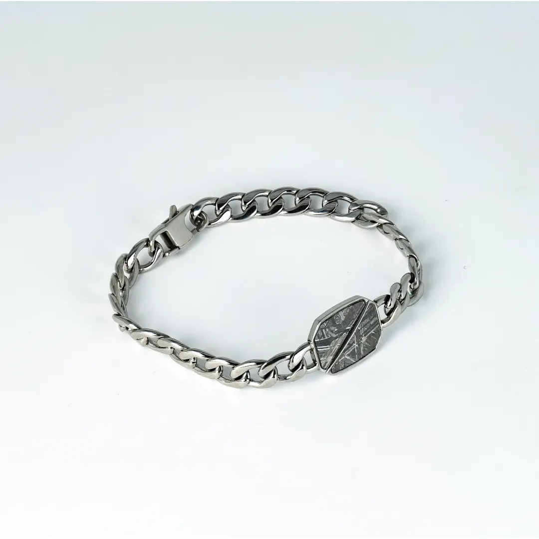Split Meteorite Cuban Bracelet